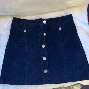 Corduroy Blue Skirt